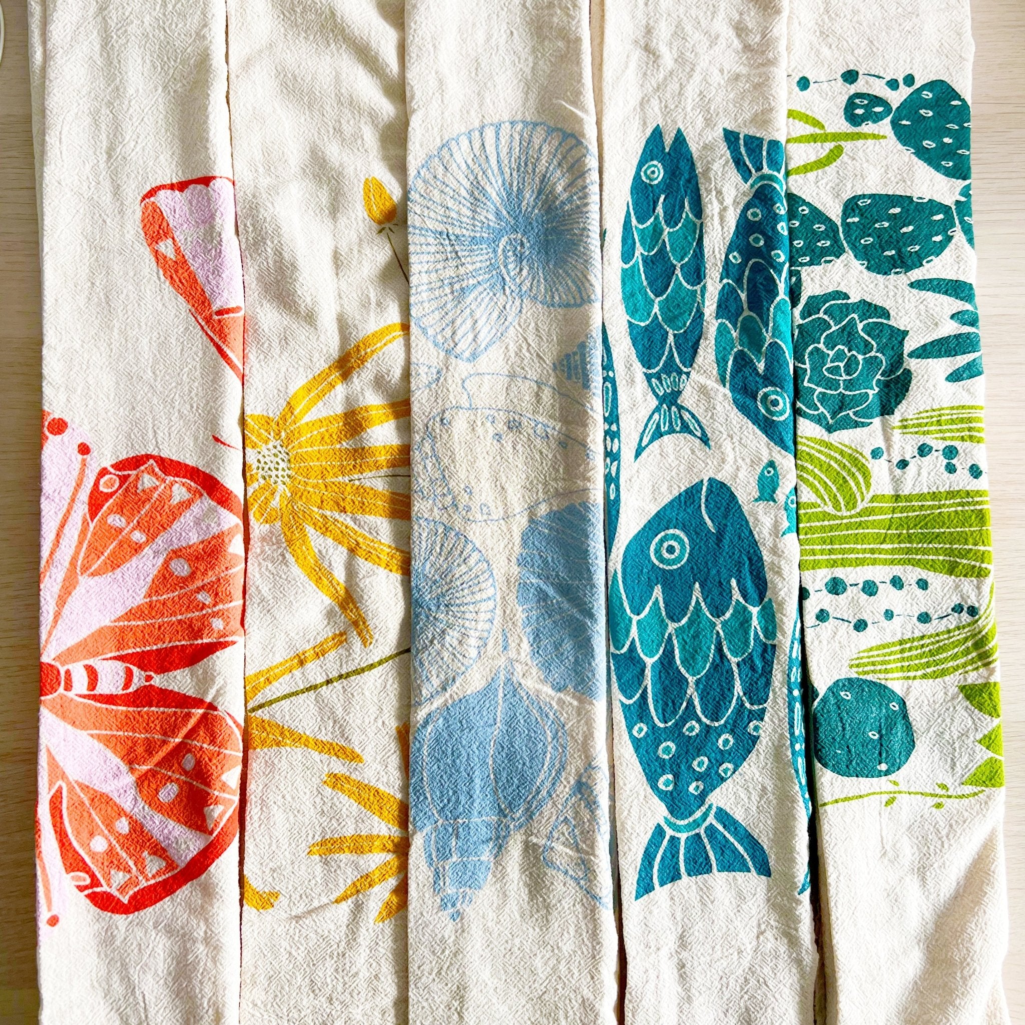 Kitchen Tea Towel: Air B N' Beach Prints | Marley's Monsters Colorful Fish