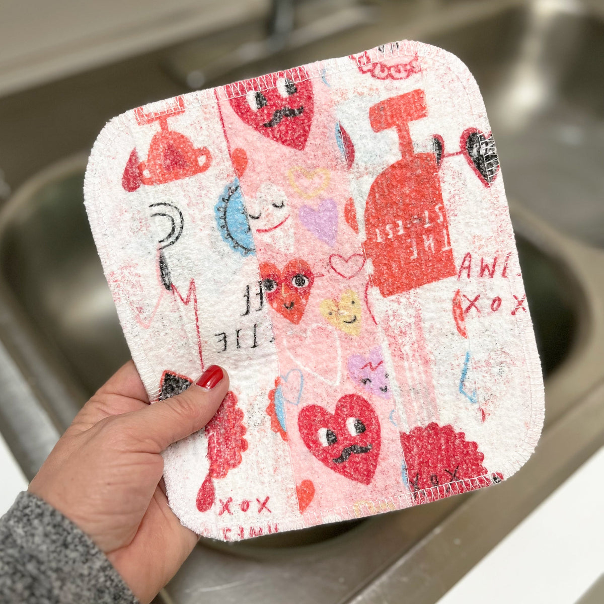 Scrap Felt Dish Cloth - Dish Cloth | Marley's Monsters Surprise Prints