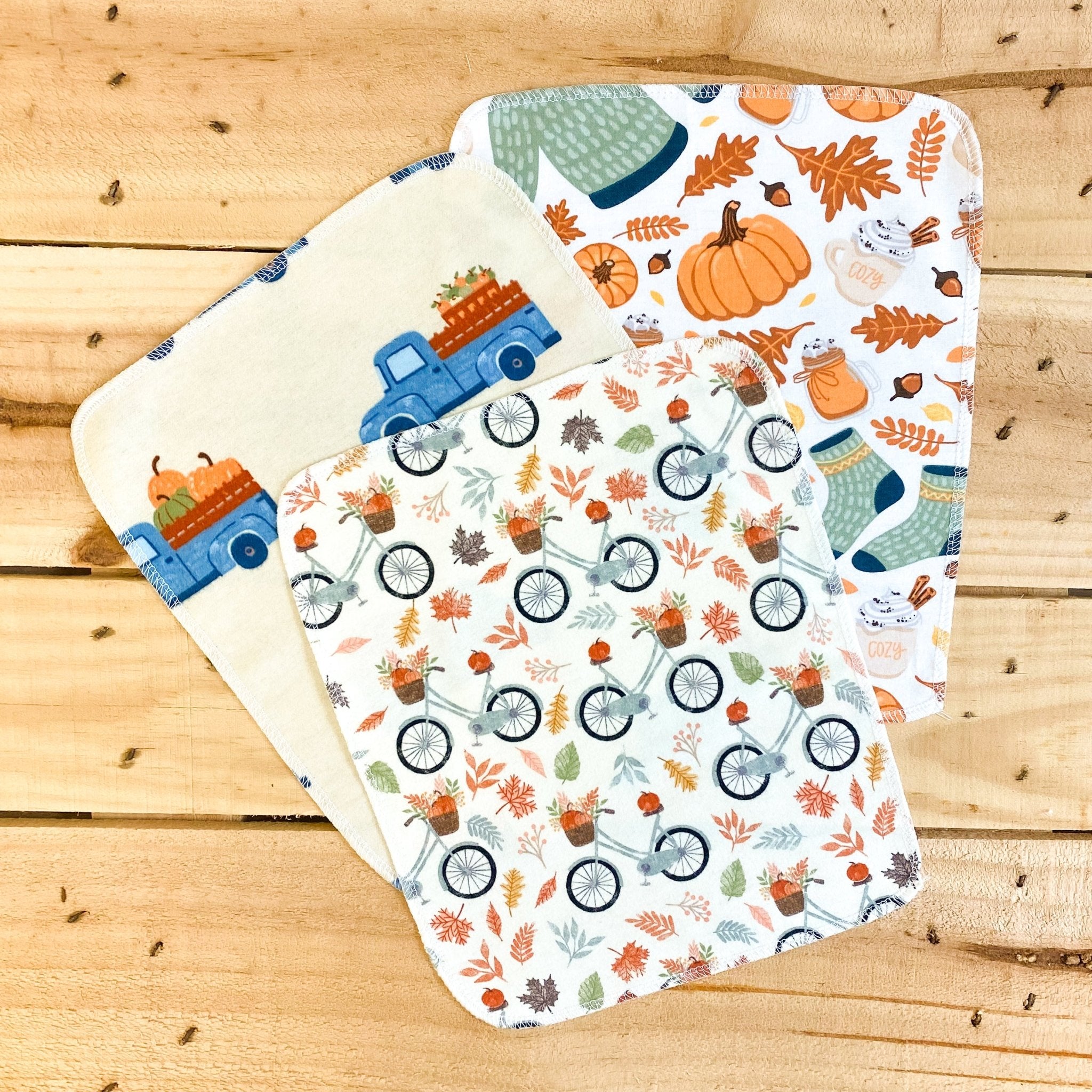 Kitchen Tea Towel: Pumpkin Patch Prints | Marley's Monsters Fall Trucks