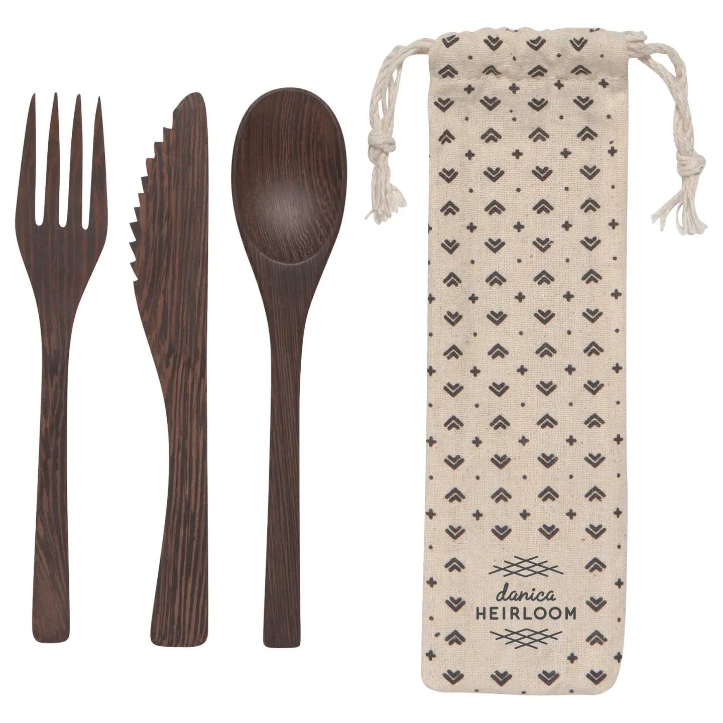 Bamboo Cutlery Set: Dark