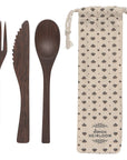 Bamboo Cutlery Set: Dark