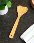 Heart-Shaped Bamboo Kitchen Spoon