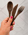 Bamboo Cutlery Set: Dark