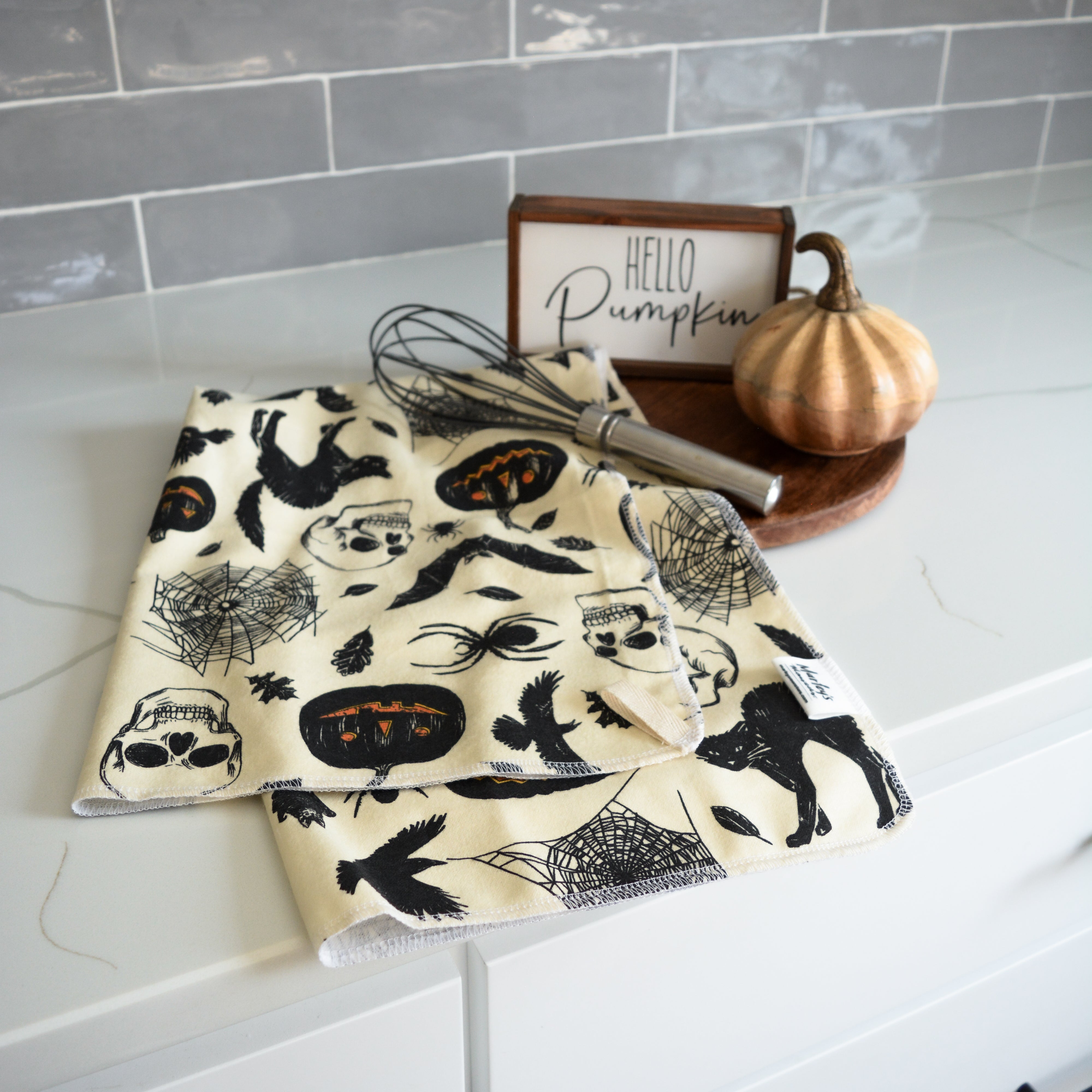 Kitchen Tea Towel: Spooky Spirit Prints