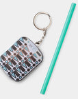 Silicone Straw & Travel Tin Keychain