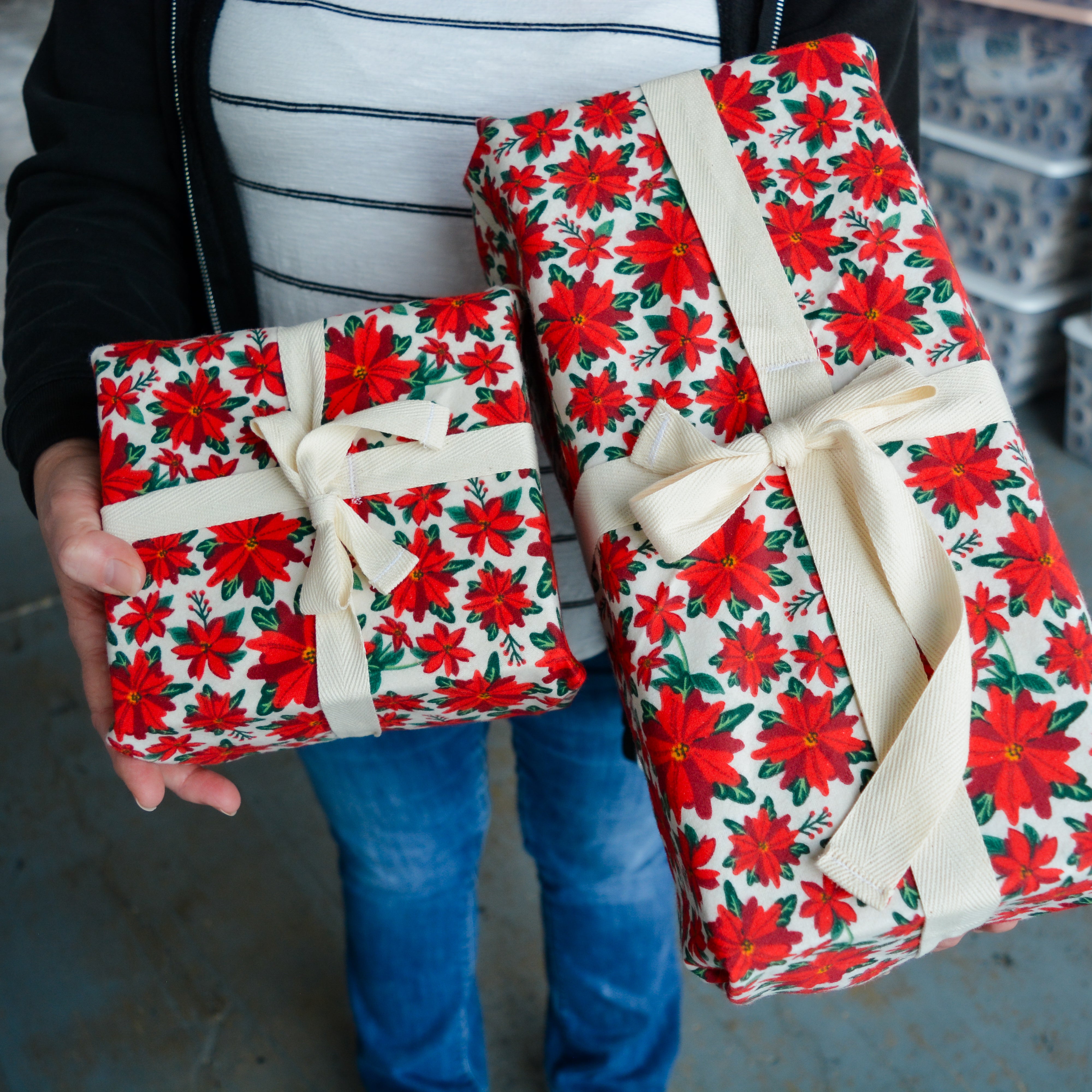 Reusable Gift Wrap: Holiday Prints