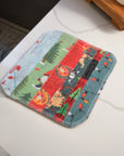 Scrap Felt Dish Cloth: Holiday Prints