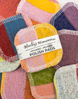 Scrap Felt Polish Pads: Set of 4 - Earthy Rainbow