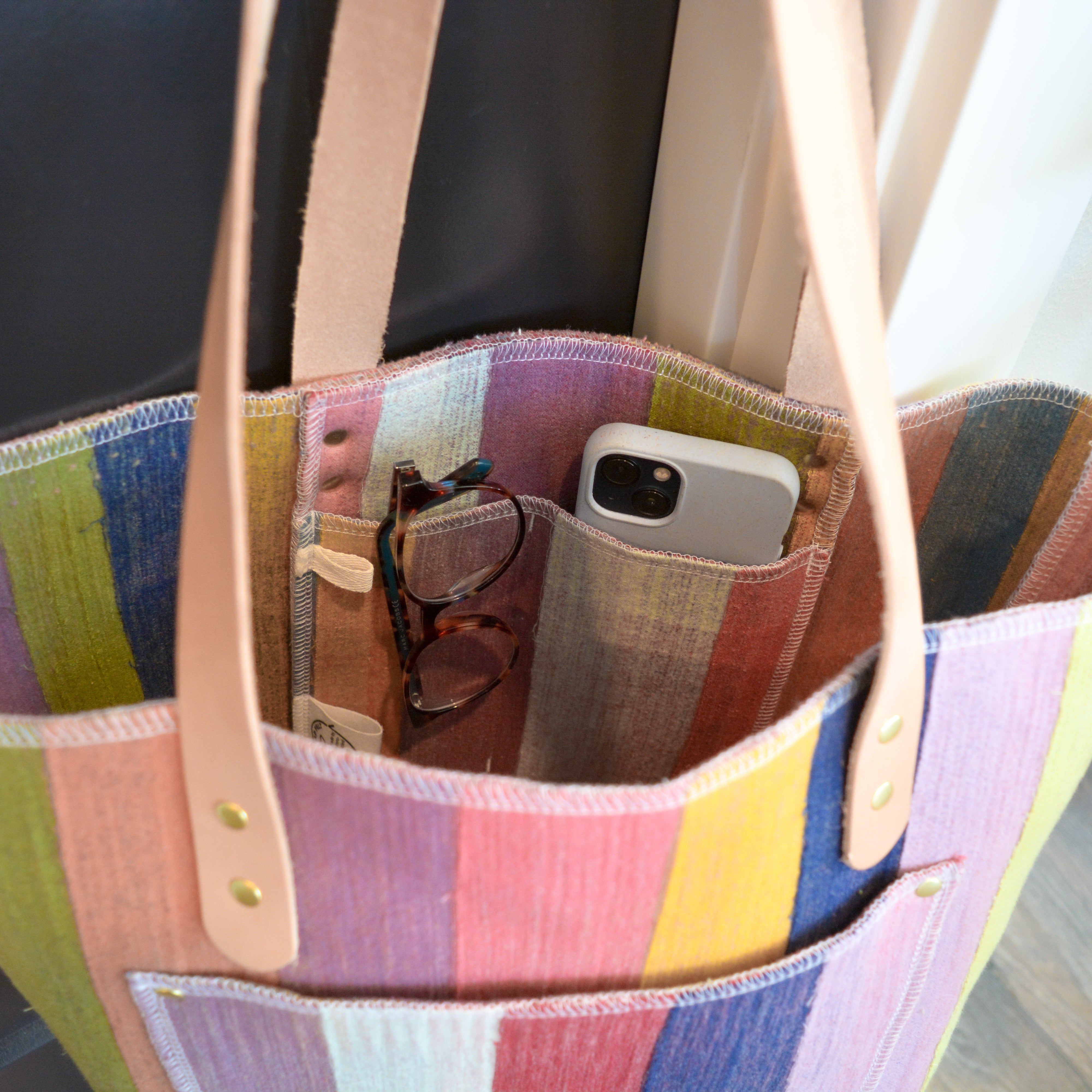 Marley’s Everything Tote: Scrap Felt - Earthy Rainbow