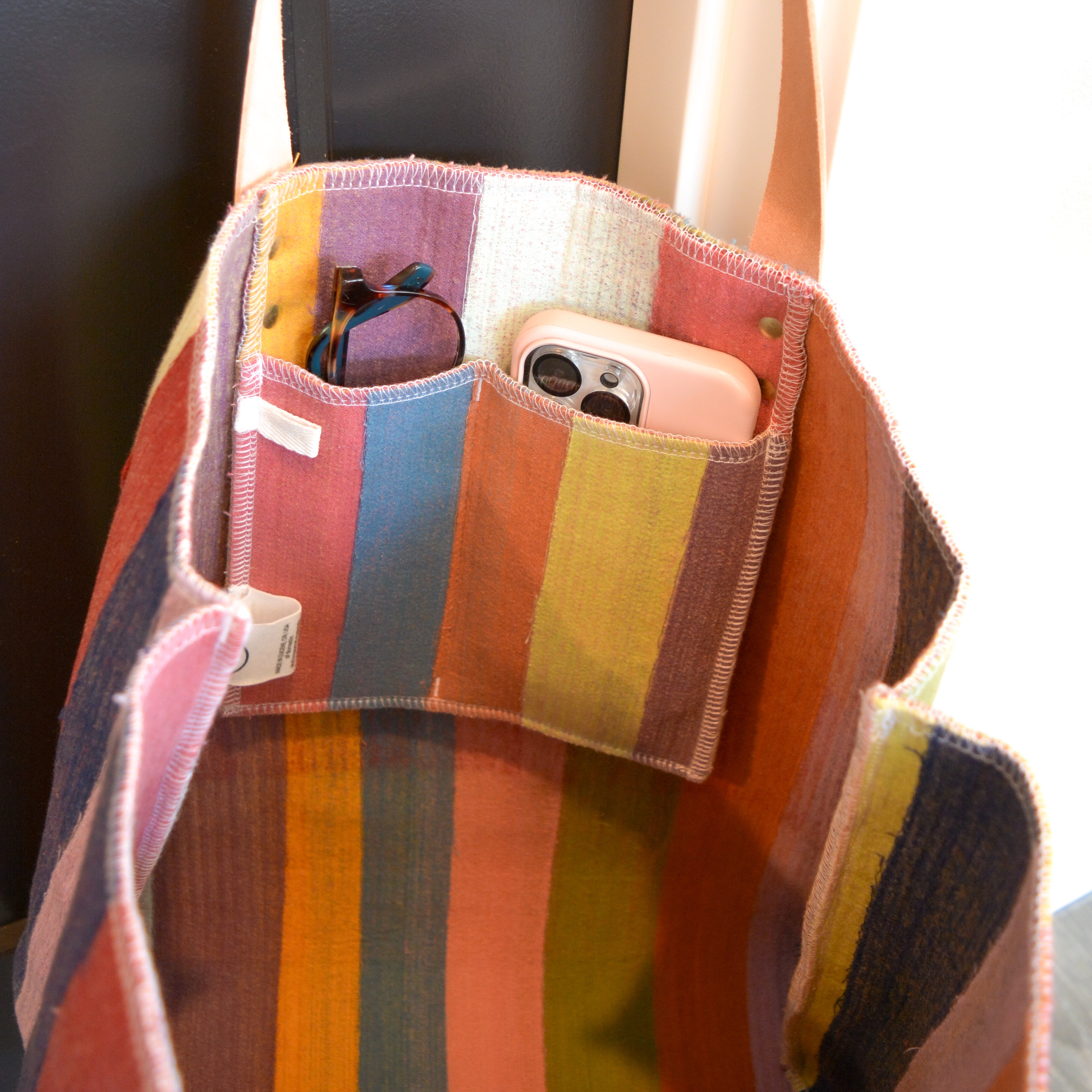 Marley’s Everything Tote: Scrap Felt - Earthy Rainbow