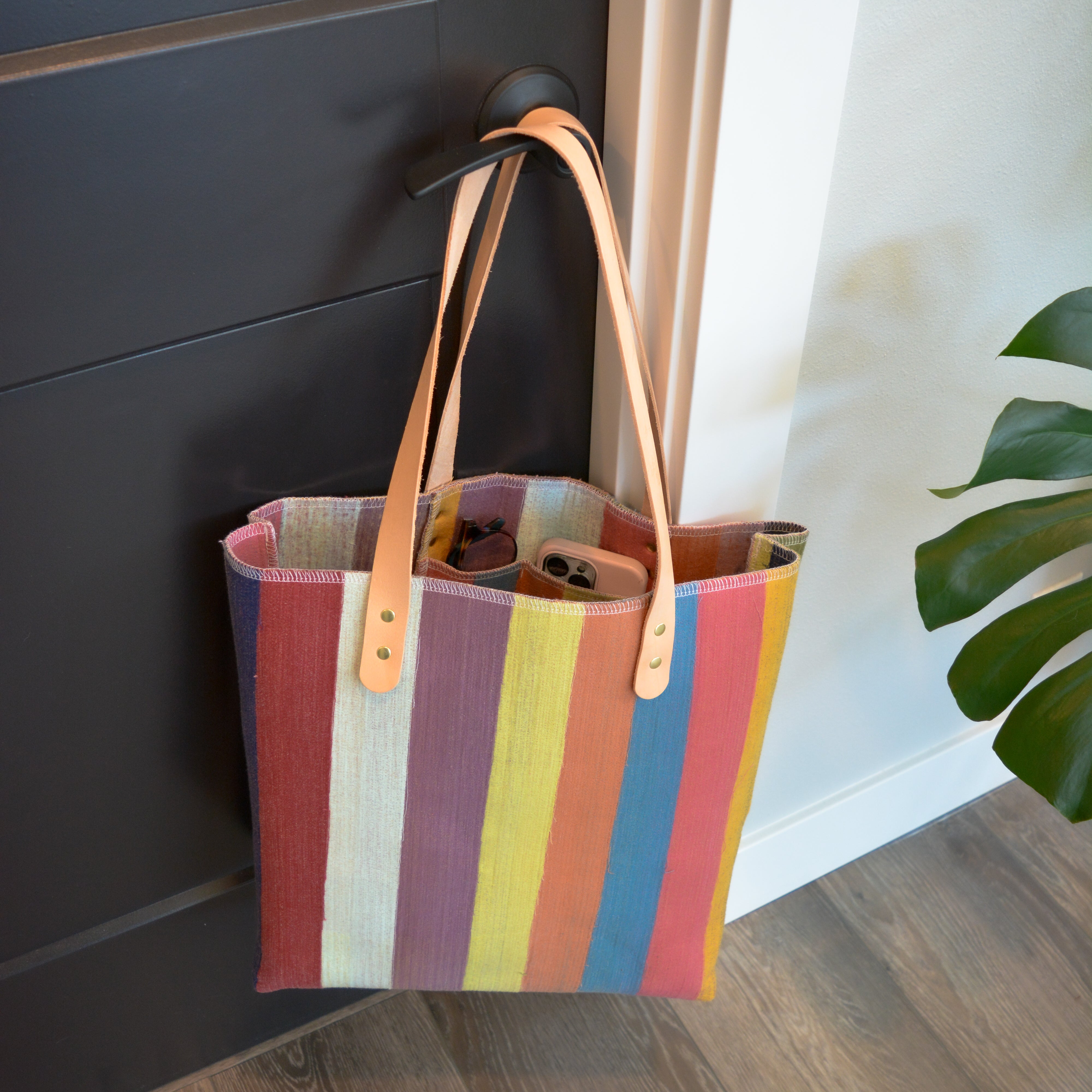 Marley’s Everything Tote: Scrap Felt - Earthy Rainbow