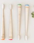 Self Standing Bamboo Toothbrush: Pack of 4