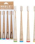 Self Standing Bamboo Toothbrush: Pack of 4