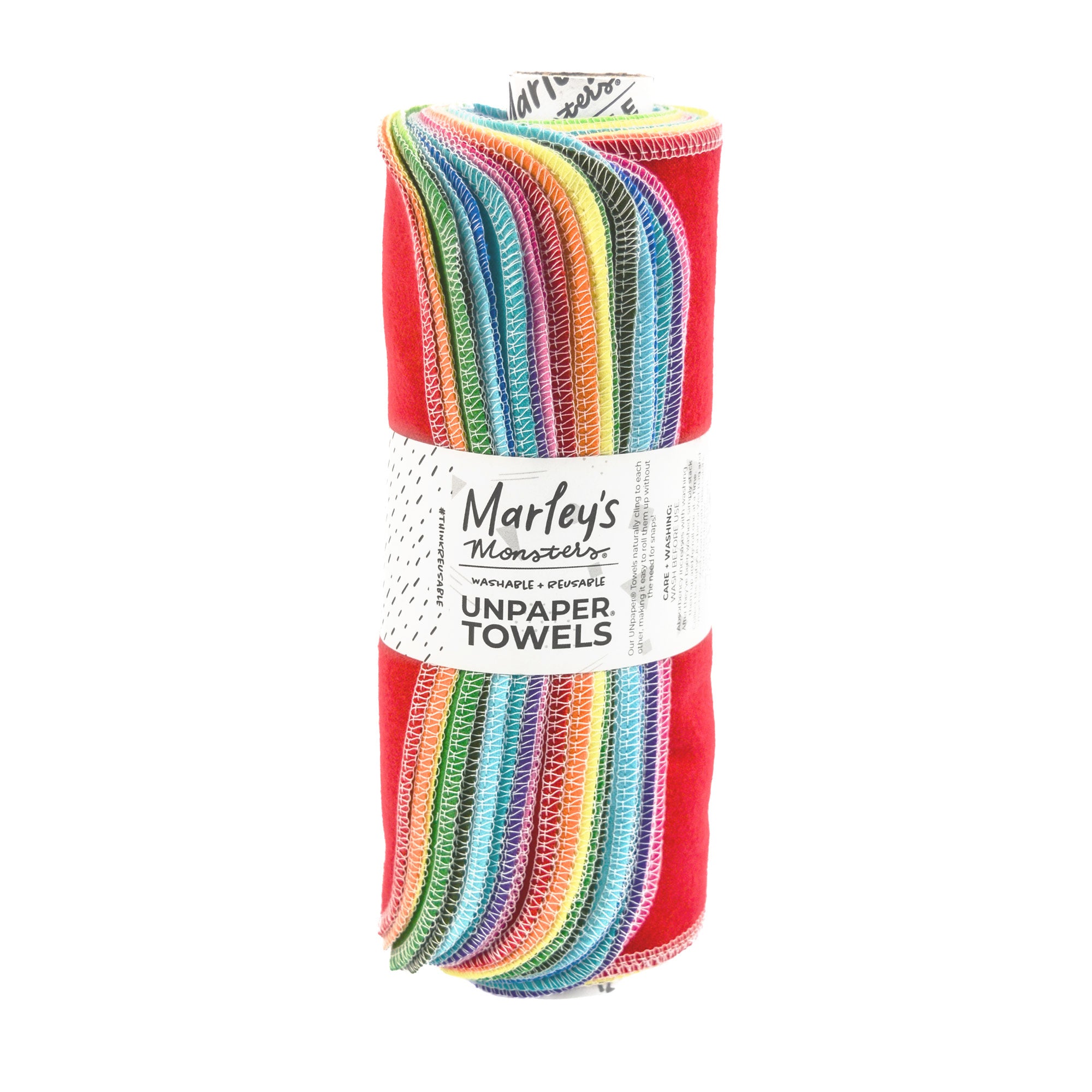 UNpaper® Towels: Color Mixes - Rainbow - Marley's Monsters cotton flannel reusable paper towels