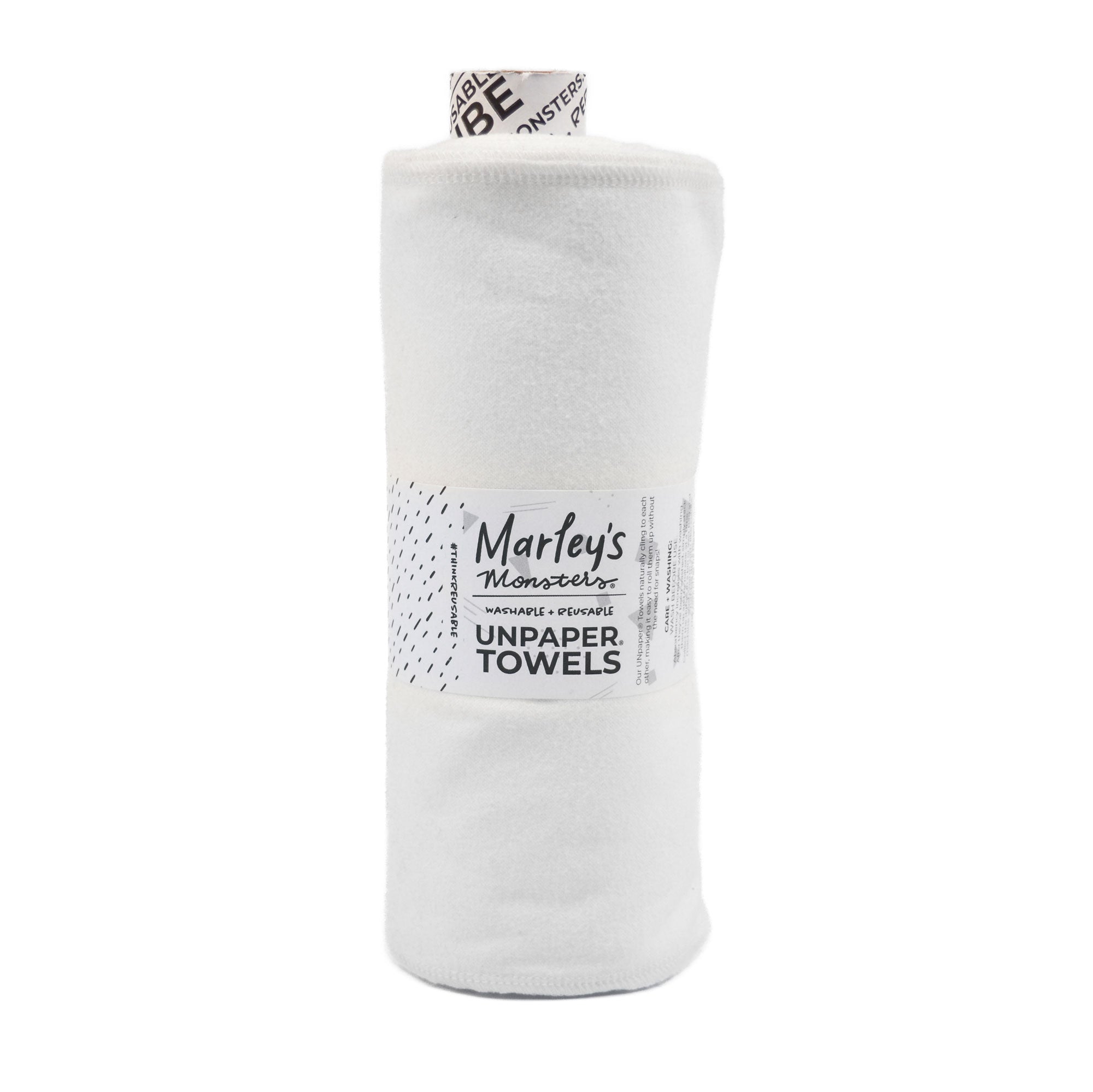 UNpaper® Towels: White - Marley's Monsters cotton flannel reusable paper towels