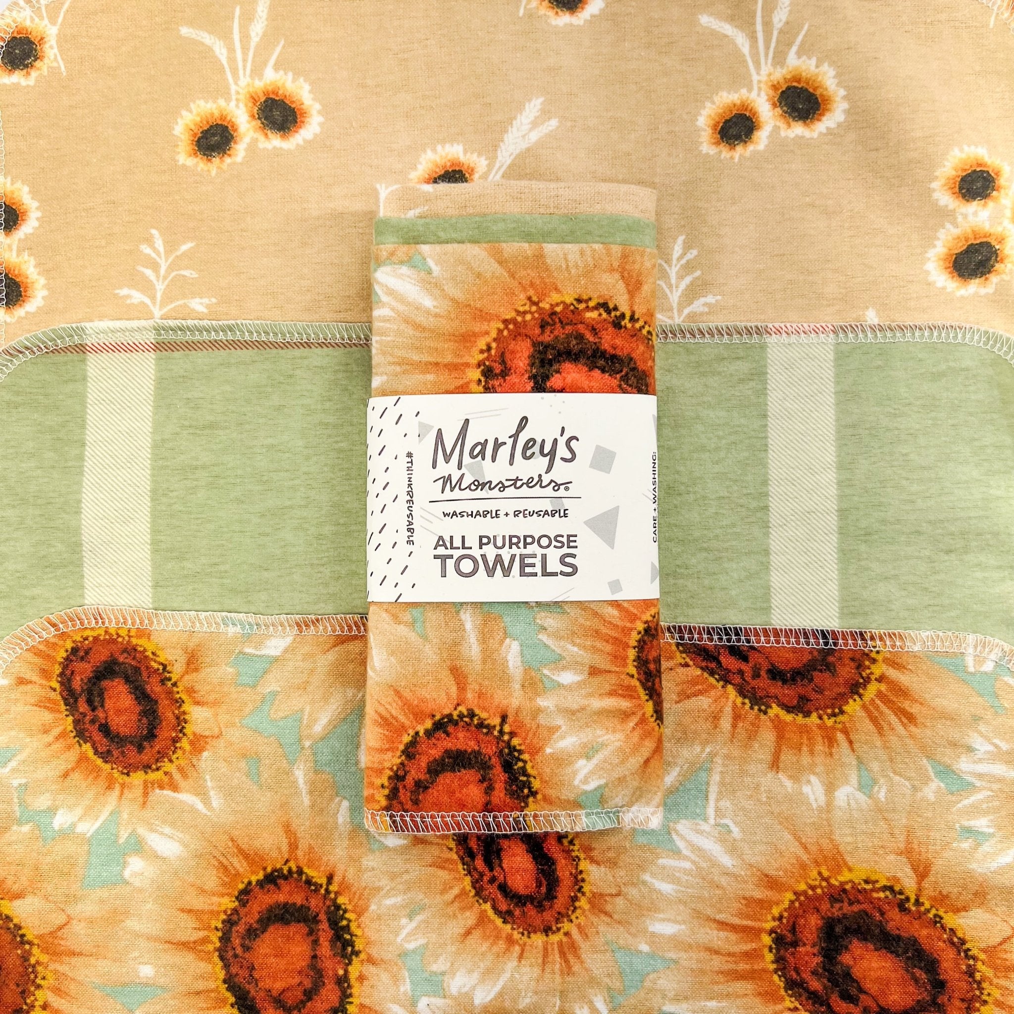 Kitchen Tea Towel: Pumpkin Patch Prints | Marley's Monsters Fall Trucks