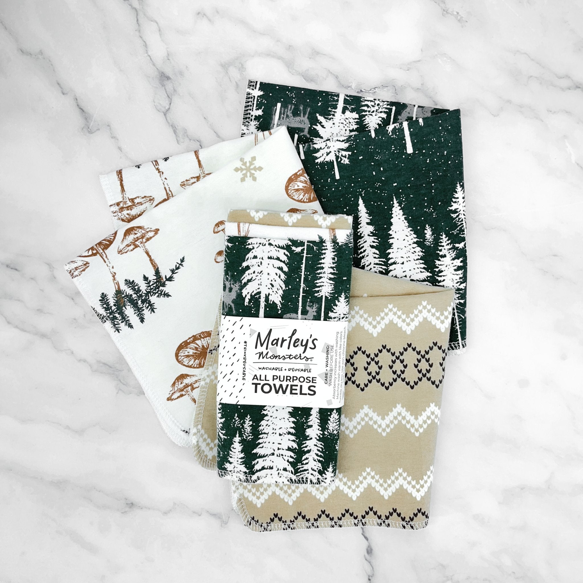 All-Purpose Towels: Holiday Prints - Marley&#39;s Monsters