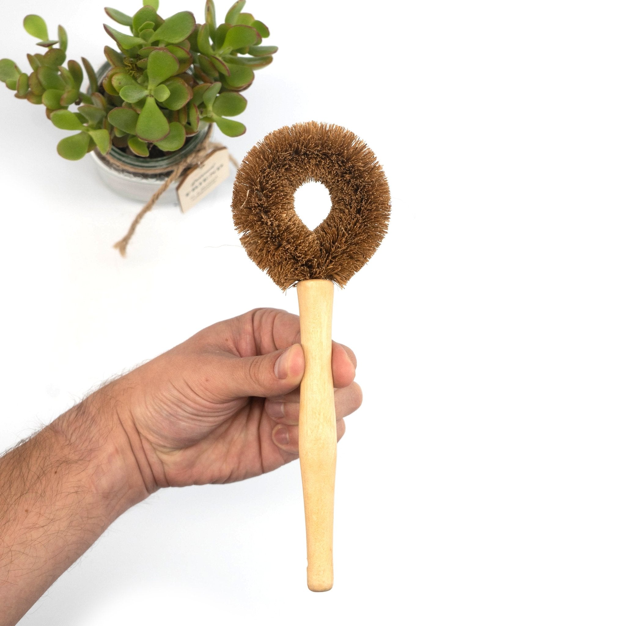 Scrubbing Brushes, Coconut Fibre & Wood, Bottle Brush, Pot Scrubber,  Dishwashing Brush, Eco Friendly, Multifunctional Cleaning Brushes 