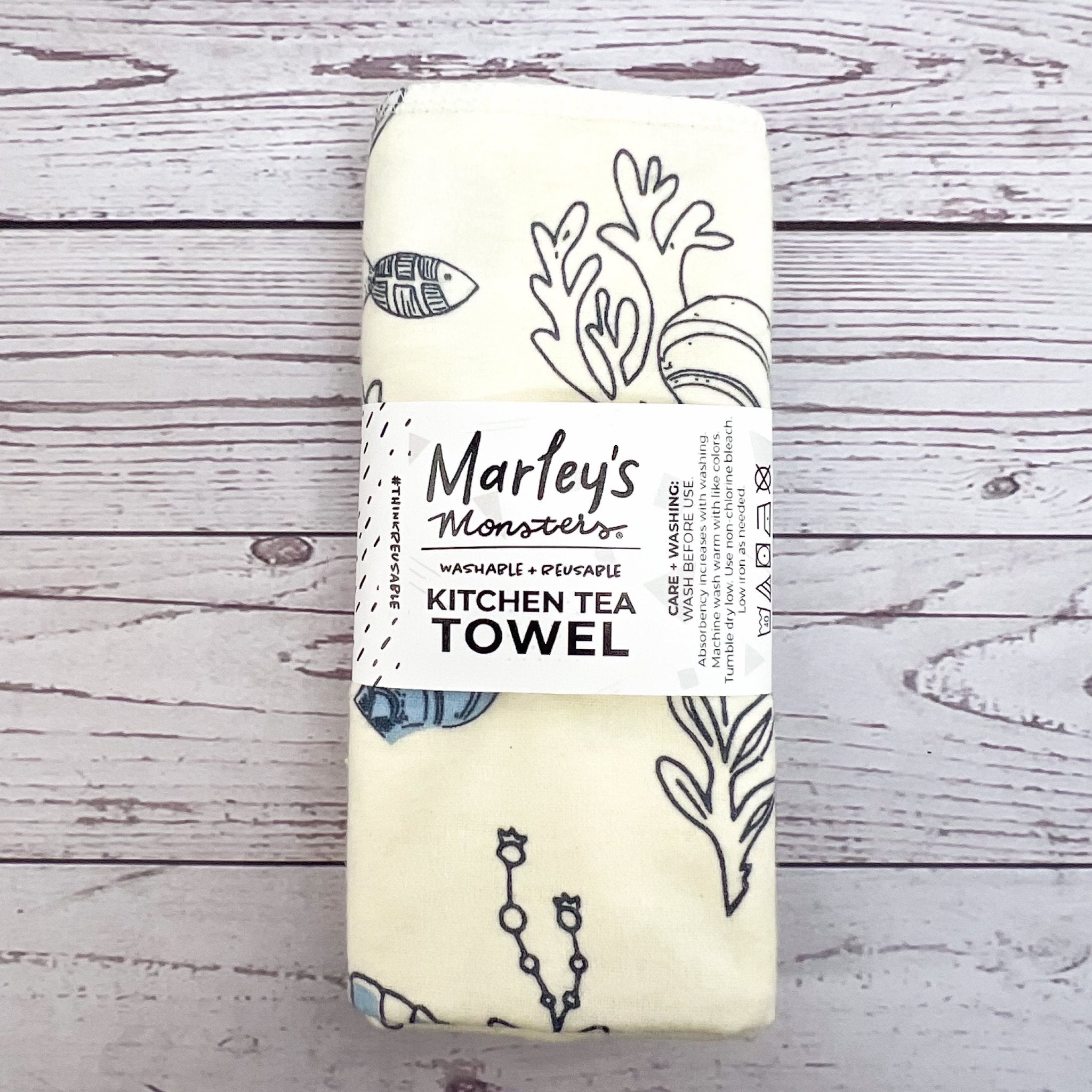 Kitchen Tea Towel: Pumpkin Patch Prints | Marley's Monsters Fall Trucks