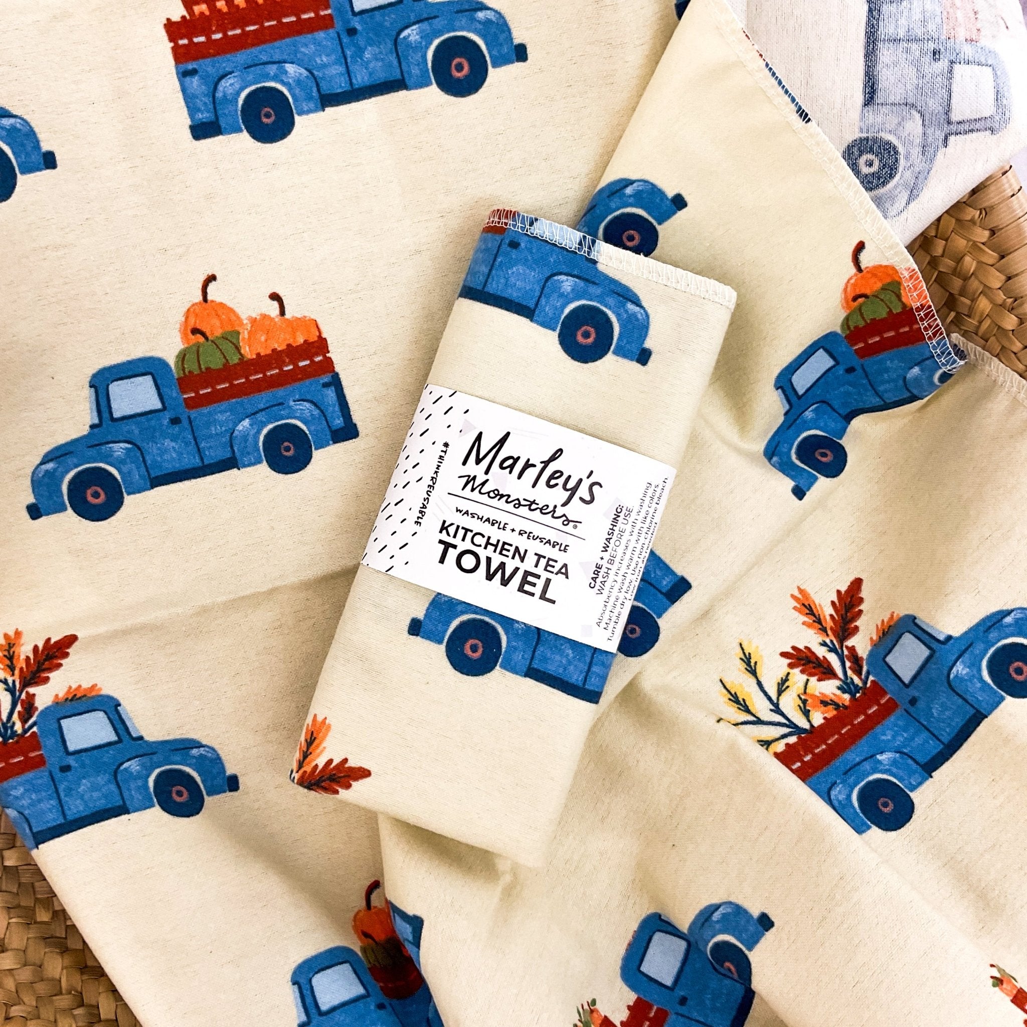 Kitchen Tea Towel: Pumpkin Patch Prints - Marley's Monsters