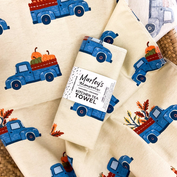 Kitchen Tea Towel: Air B N' Beach Prints | Marley's Monsters Waves