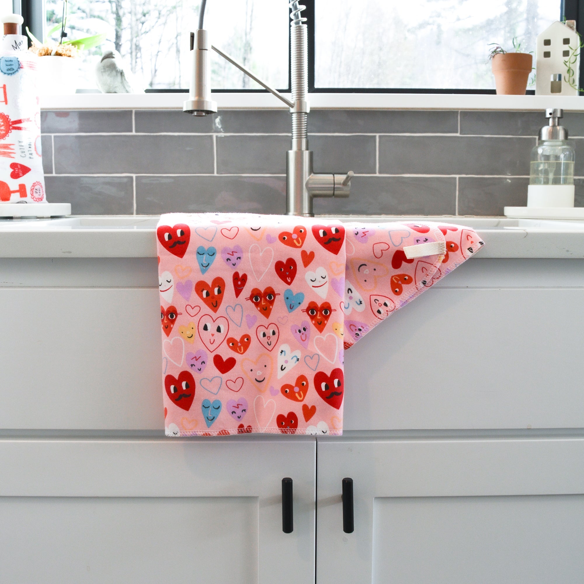 Kitchen Tea Towel: Valentine's Day Prints - Marley's Monsters