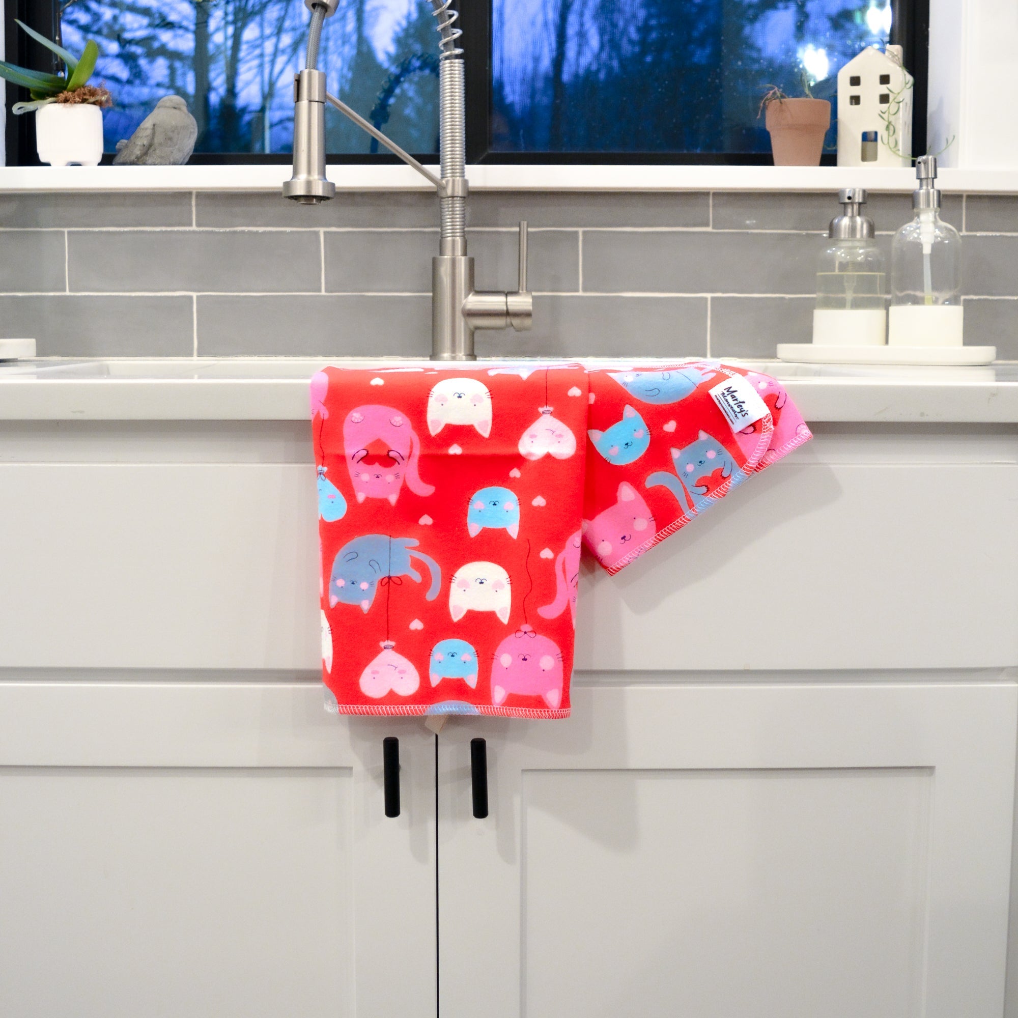 Kitchen Tea Towel: Valentine's Day Prints - Marley's Monsters