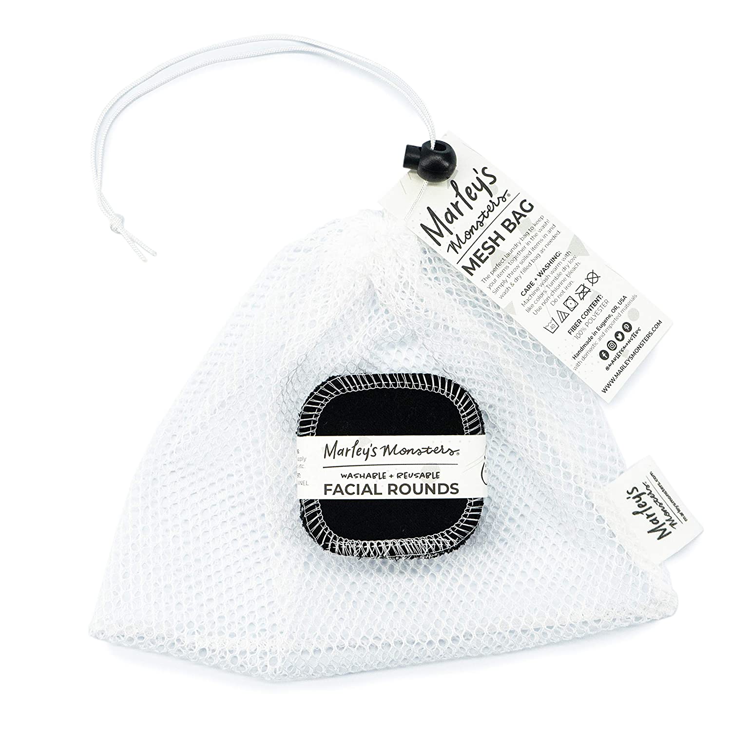 Mesh Laundry Bag & Facial Rounds Set - Marley's Monsters