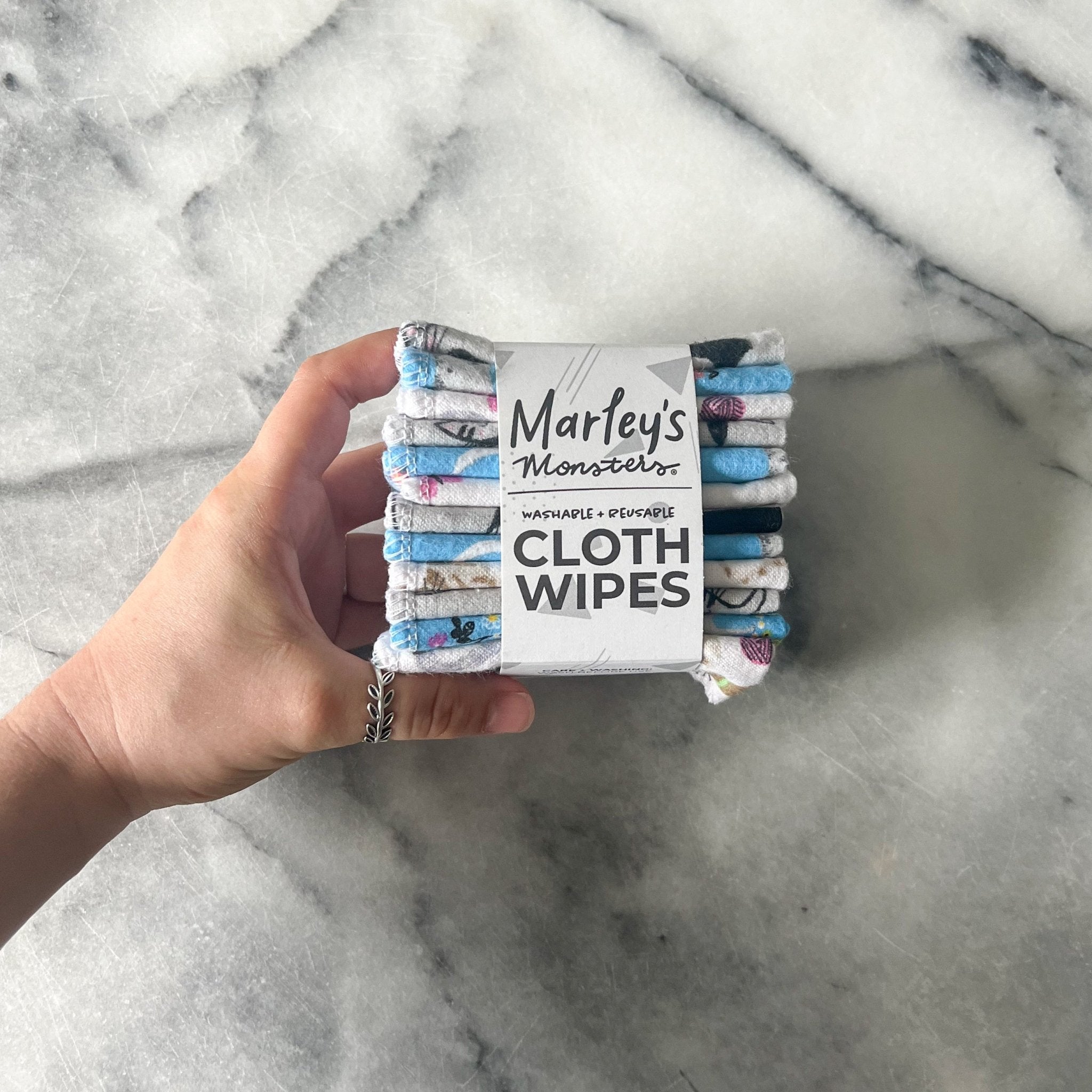 **Overstock** Cloth Wipes: Themed Prints - Marley&#39;s Monsters