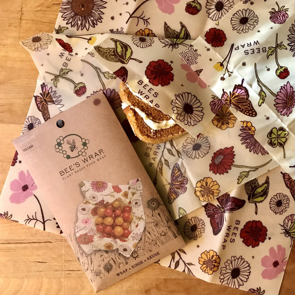 Vegan Meadow Magic Reusable Food Wraps  Reusable food wrap, Bees wrap,  Beeswax food wrap