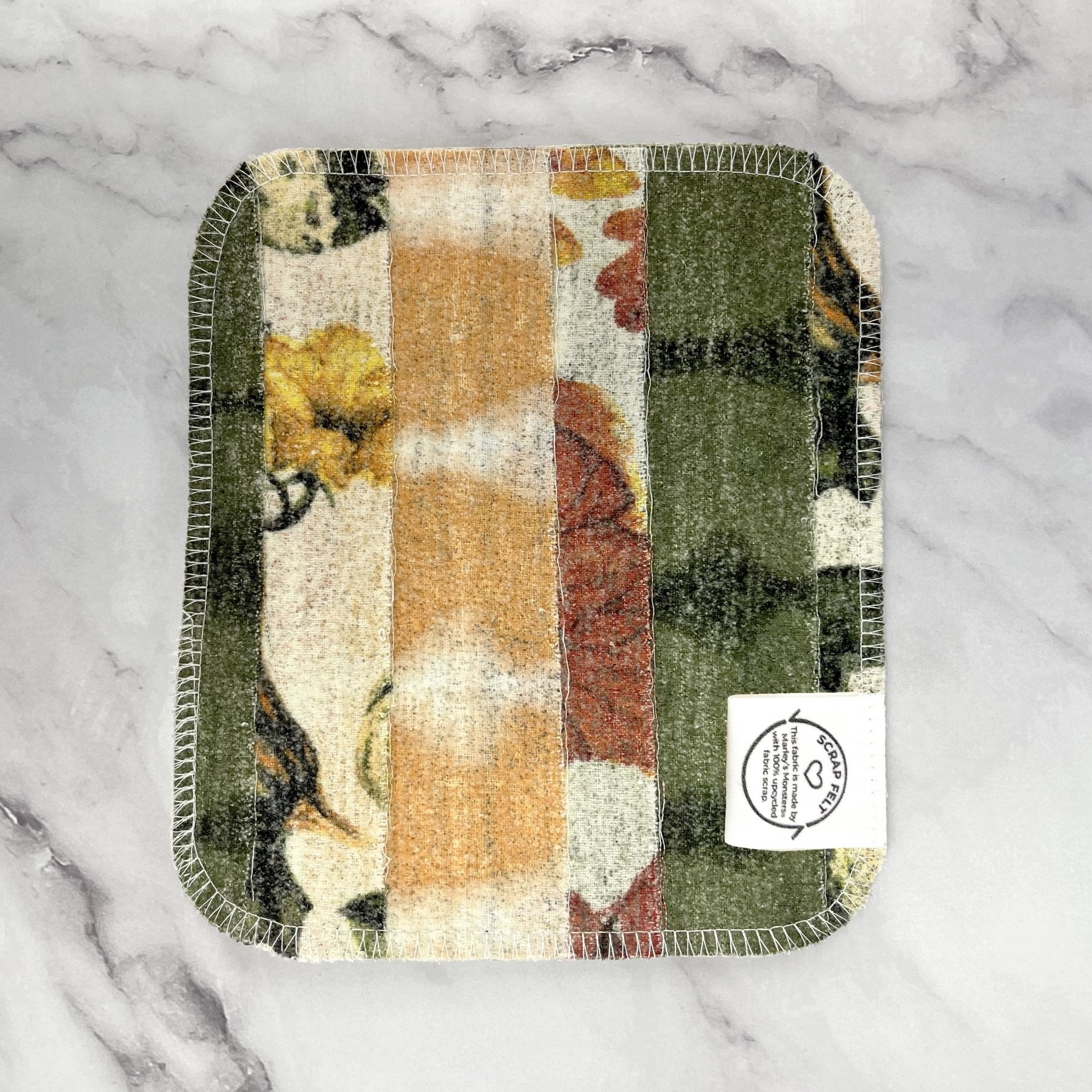 Scrap Felt Dish Cloth: Fall Prints - Marley's Monsters