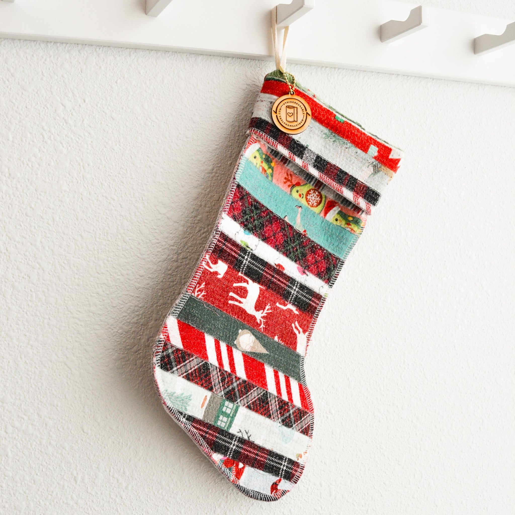 Scrap Felt Holiday Stocking - Marley's Monsters