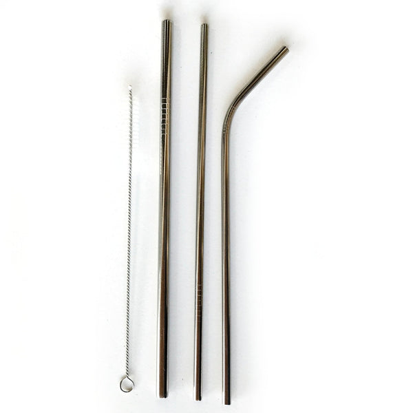 8.5 Bent Stainless Steel Straw (4 pack)