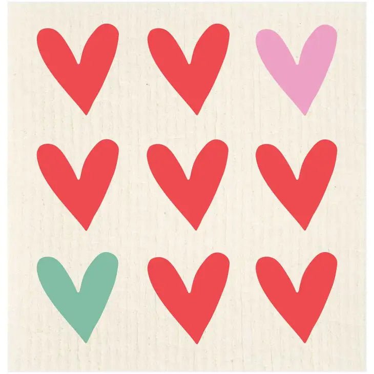 Swedish Dish Cloth: Valentine's Day Prints - Marley's Monsters