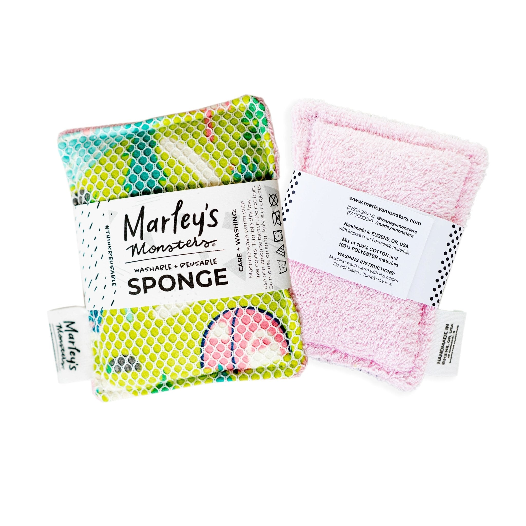 Marley's Monsters Washable Sponge - Surprise Print - Green