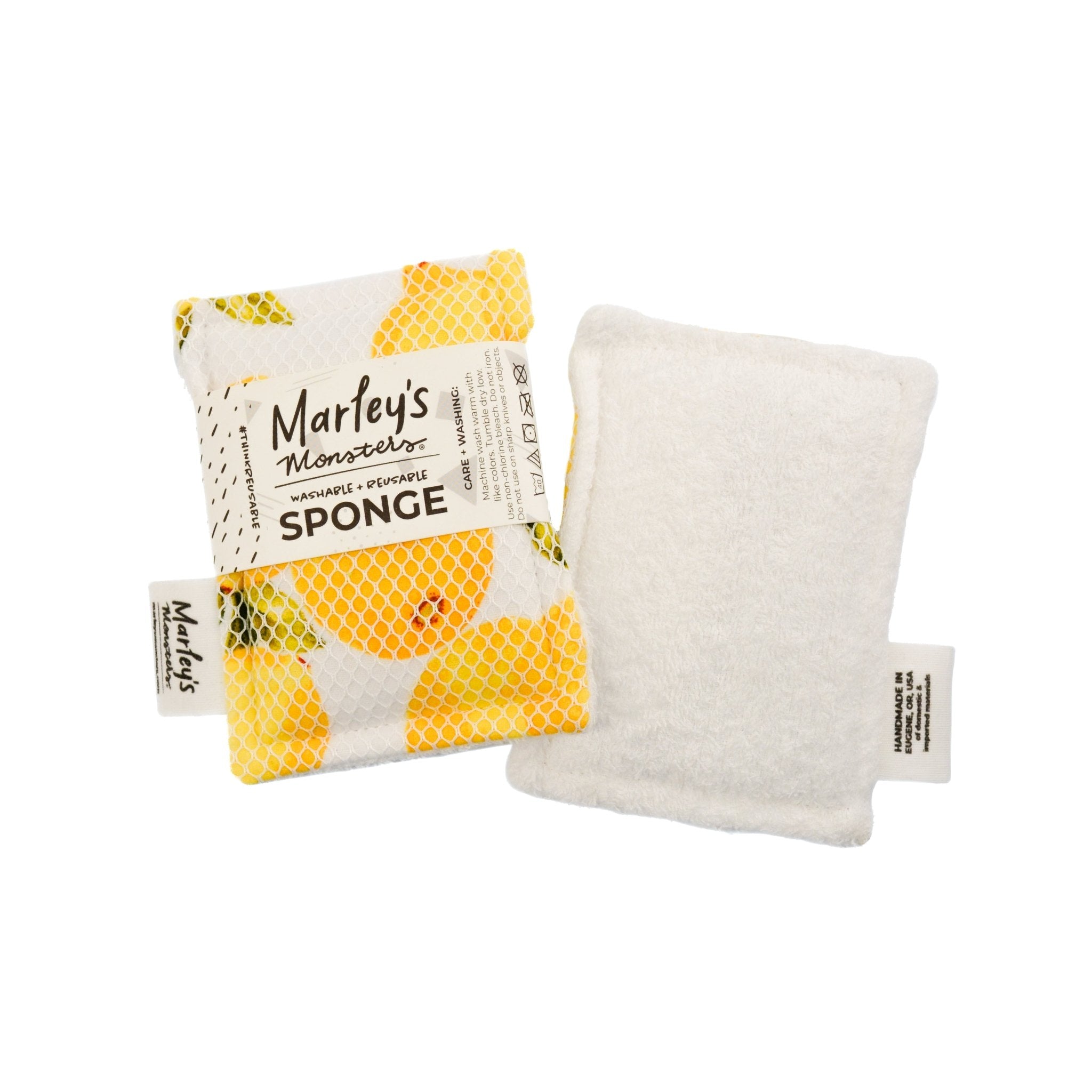 ZERO WASTE Large Sponge, Linen Reusable Washcloth, Body Washable Sponge,  Eco Body Care 
