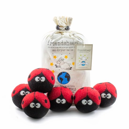 Wool Dryer Balls: Bugs Are Friends Set Of 6 - Marley's Monsters